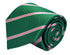 dark emerald forest green mens tie with pink club stripe